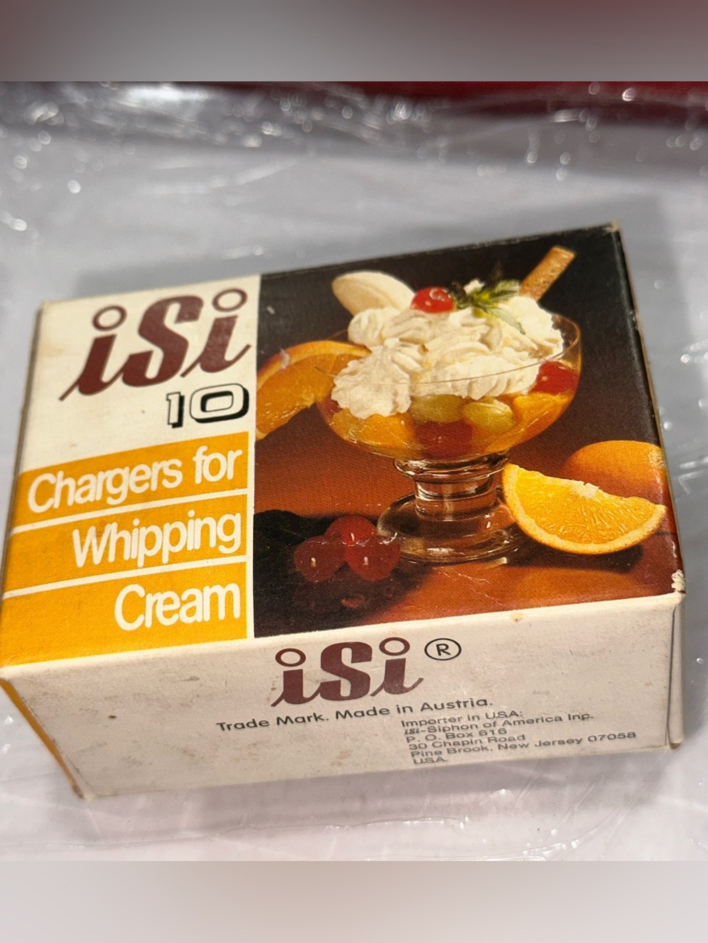 Vintage iSi Whipping Cream Charger Box of 10- Made In Austria TUV GS Certified